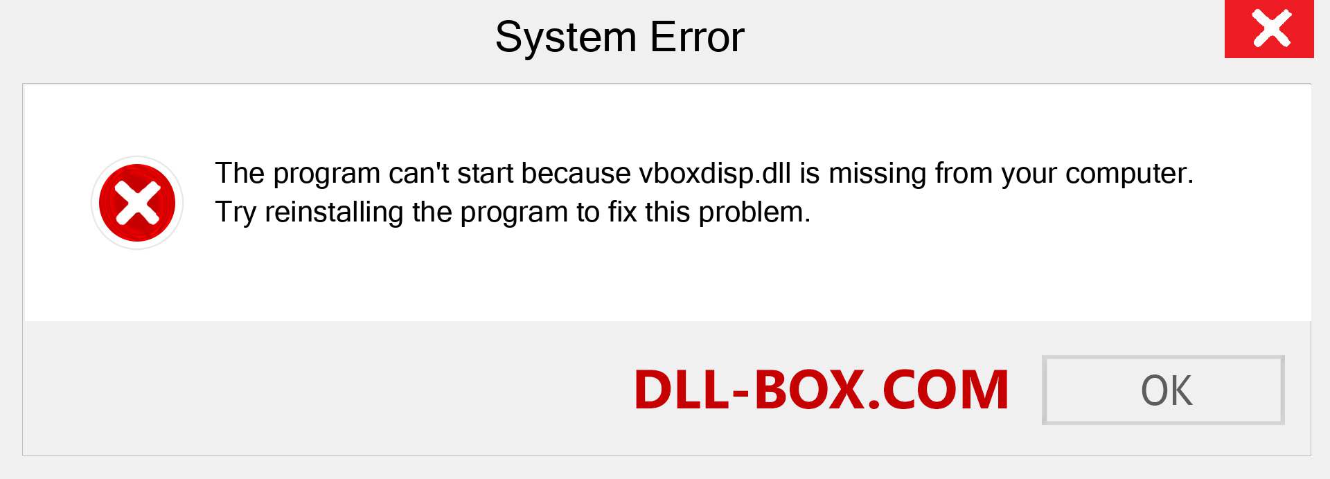  vboxdisp.dll file is missing?. Download for Windows 7, 8, 10 - Fix  vboxdisp dll Missing Error on Windows, photos, images